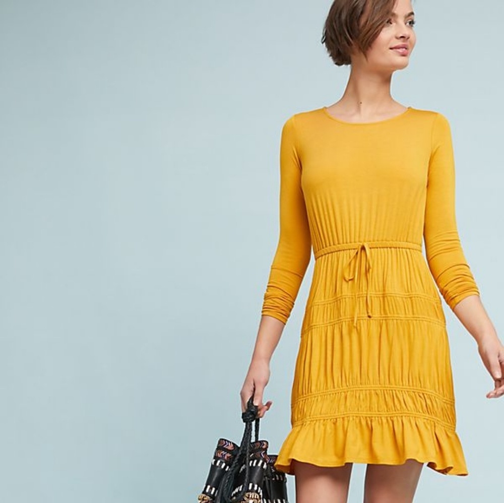 Anthro Ingrid Tiered Ruffle Dress